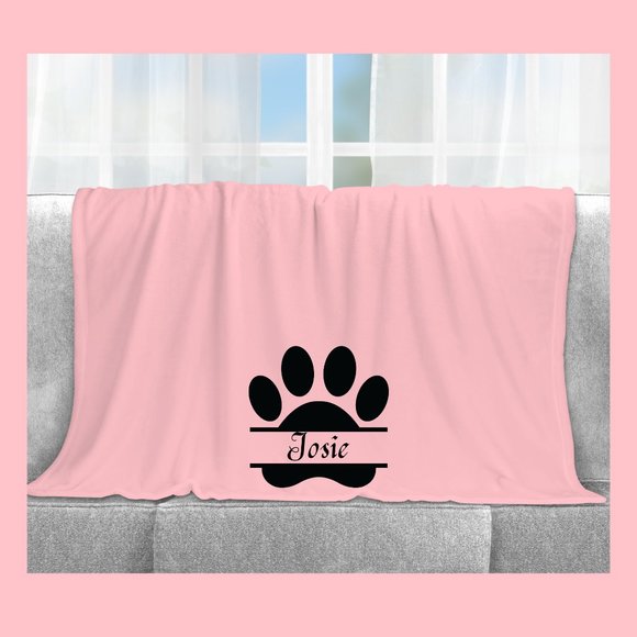Pet Pawprint Blanket and Pillow Case Set - Picture 3 of 6